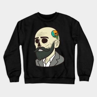 Classic Cartoon 1920 Bearded Skull Crewneck Sweatshirt